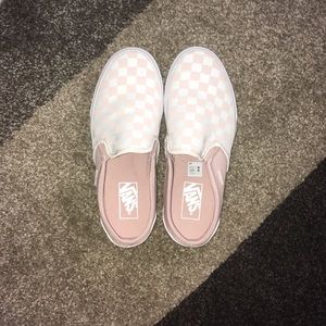 Pink checkered Vans